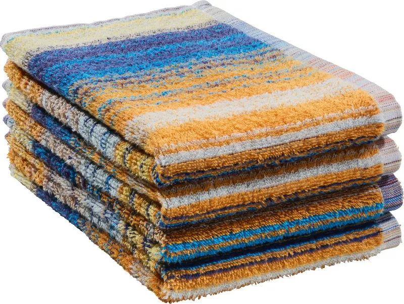 REDBEST Geschirrtuch Frottier-Geschirrtuch 4er-Pack, Baumwolle Streifen, Bunt, – Produktbild 1 von 5