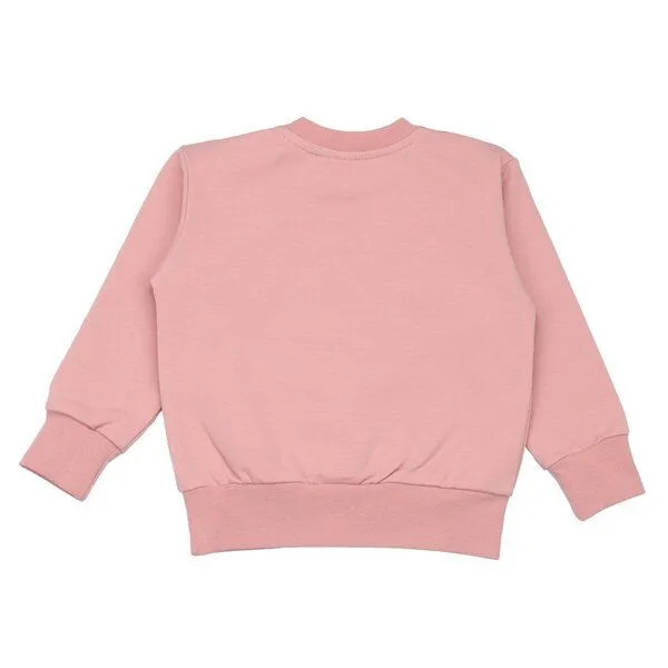 Walkiddy Kinder Sweatshirt GOTS-zertifiziert aus Bio-Baumwolle rosa mit Tulpen-, Marienkäfer- & Schmetterlingsmotiv – Walkiddy, Pink, – Produktbild 2 von 3