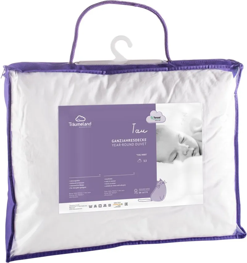 Träumeland Träumeland Babybettdecke Tau, Weiß, – Produktbild 1 von 3