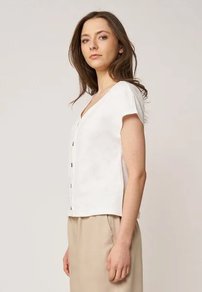 LANA Organic LANA Organic Shirt, Modell Edda, Ecru, – Produktbild 3 von 4