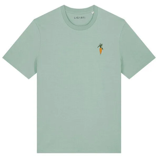 LIGARTI Besticktes T-Shirt – Karotte – LIGARTI Tiermanufaktur, Terracotta, – Produktbild 3 von 3