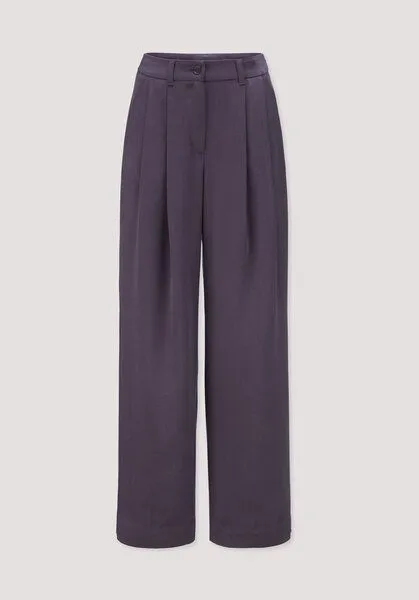 hessnatur hessnatur Twill-Hose Wide Leg aus TENCEL Lyocell, Dunkle traube, – Produktbild 3 von 3