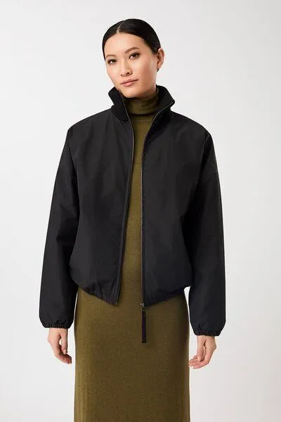 LangerChen LangerChen Wattierter Blouson mit Rippenkragen, Black (schwarz), – Produktbild 2 von 3