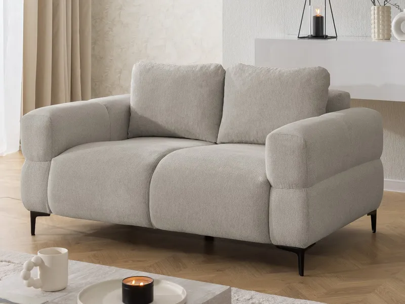 S-Style Möbel Polstergarnitur 3+2+1 Cardea in Bubble-Optik aus weichem Strukturstoff, mit Wellenfederung und hohem Sitzkomfort, Braun, – Produktbild 1 von 5