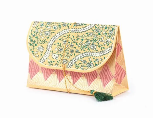 El Puente El Puente Geschenktasche "Paris" | Fair Trade & Handmade aus Indien, Mehrfarbig, – Produktbild 1 von 2