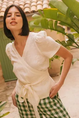 AmourLinen AmourLinen Elisa Wickeltop aus Leinen – Produktbild 1 von 1