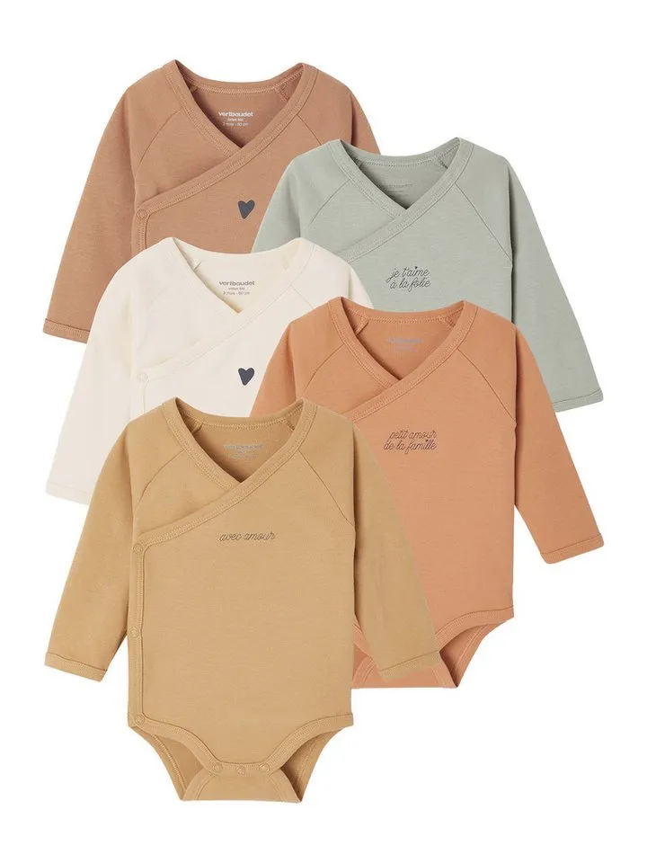 Vertbaudet Vertbaudet Body 5er-Pack Baby Wickelbodys BASIC 5er-Pack, Gelb, – Produktbild 1 von 3