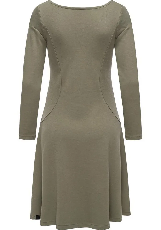 ragwear ragwear A-Linien-Kleid Appero Stylisches Langarm-Kleid für den Winter, Grün, – Produktbild 3 von 3