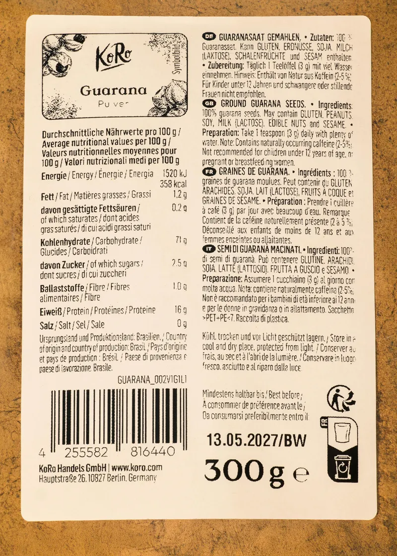 KoRo Guaranapulver 300 g – Produktbild 5 von 5