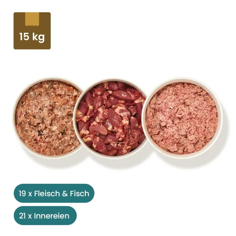 haustierkost.de haustierkost.de Schlemmer Paket KATZE Frostfutter 15 kg – Produktbild 1 von 2