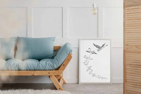 LIGARTI Kunstdruck »Origami Schwan« von LIGARTI | A4, A3 oder A2 | Wandbild | Poster | Kunst – Produktbild 2 von 4