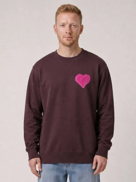 watapparel watapparel Sweatshirt Unisex Pink Heart, Red brown, – Produktbild 2 von 2
