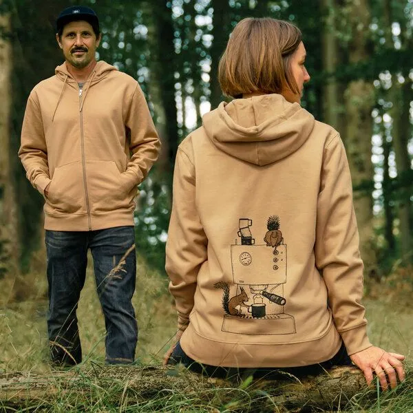 Cmig Cmig Kaffee-Hörnchen Kapuzenjacke unisex für Kaffeefreunde, Latte (beige), – Produktbild 1 von 4