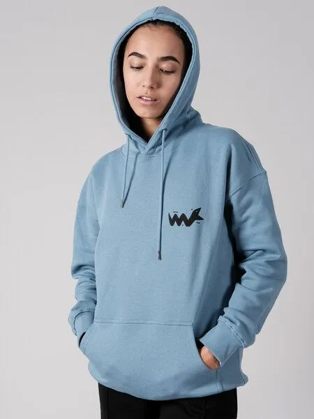 FANTASTIC REALITY STUDIOS Fantastic Reality Studios Snake Boxy Fit Hoodie – Bio-Baumwolle, Unisex, Blau, – Produktbild 2 von 4