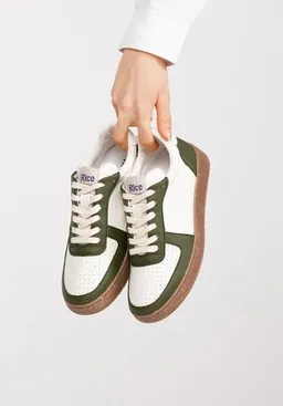RICE RICE Sneaker Vegan Unisex - OPEN21 Green Ecru – Produktbild 1 von 1