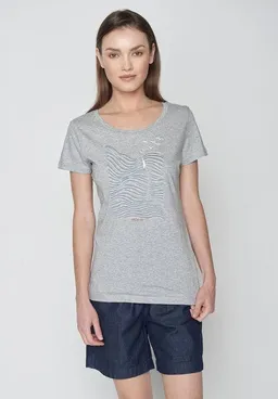 GreenBomb GREENBOMB Nature High Sea Loves - Sportliches T-Shirt aus Bio-Baumwolle / hochwertiger Print / GOTS / Fair & Vegan – Produktbild 1 von 1