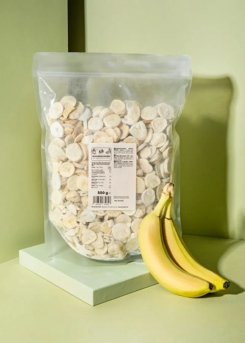 KoRo Gefriergetrocknete Bananenscheiben 500 g – Produktbild 1 von 5