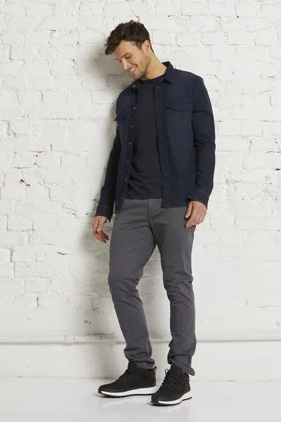 Wunderwerk Wunderwerk Herren Shirt Jacke aus Bio-Baumwolle "Heavy duty denim shirt overdye", Dunkelblau (blue with grey 63), – Produktbild 1 von 3