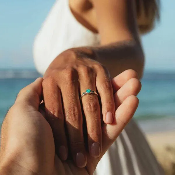 Spirit of Island Spirit of Island Silber Ring "Opal Universe" | Opal & Smaragd – Produktbild 4 von 7