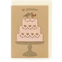 Die Stadtgärtner Die Stadtgärtner Glückwunschkarte zur Hochzeit mit Hochzeitstorte aus Saatpapier I Hochzeitskarte I Karte zur Hochzeit – Produktbild 1 von 1