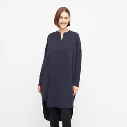 WiDDA WiDDA Damen vegan Bluse Tunika Komfi Marineblau – Produktbild 1 von 1