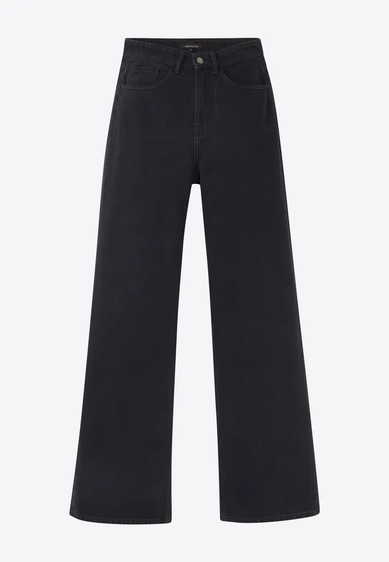recolution Recolution Damen vegan Jeans Commelina Washed Schwarz, Schwarz, – Produktbild 1 von 2