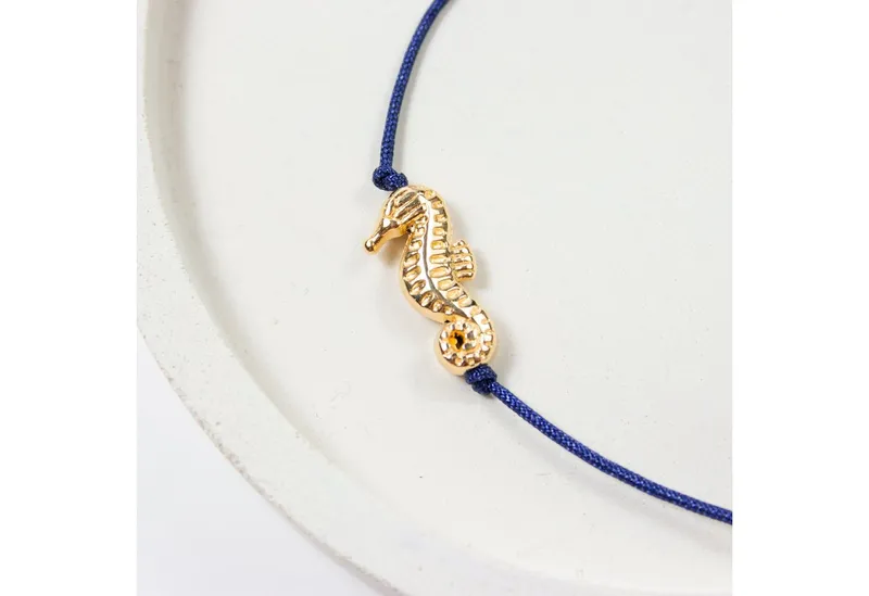 Bow & Hummingbird Bow & Hummingbird Armband auf Karte - Seepferdchen - Untertauchen, Blau, – Produktbild 1 von 8