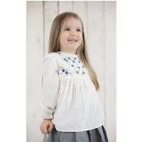 OrganicEra OrganicEra Bio Vual Baby Mädchen Tunika mit Stickerei, Weiß – Produktbild 1 von 1