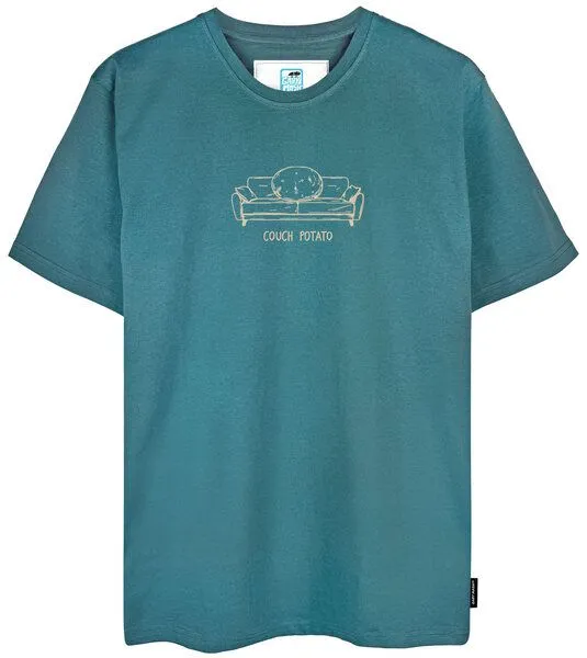 Gary Mash GARY MASH Shirt Couch Potato aus Biobaumwolle, Seeblau (blau), – Produktbild 2 von 4