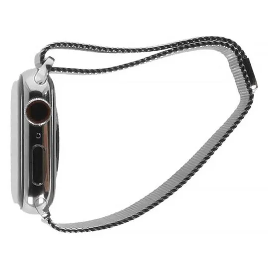 Apple Apple Watch Series 8 GPS + Cellular 41mm Edelstahl silber Milanaise-Armband silber, Silber, – Produktbild 2 von 3