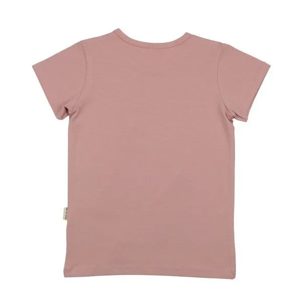 Walkiddy Walkiddy T-Shirt Altrosa Rehkitze-Frontprint Bio-Baumwolle GOTS – Produktbild 3 von 3