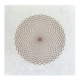 Veskor Cassiopeia Veskor Cassiopeia LOTUS DES LEBENS Heilige Geometrie Linoldruck | 27,5 x 27,5 cm | Kupfer auf Naturweiß – Produktbild 1 von 1