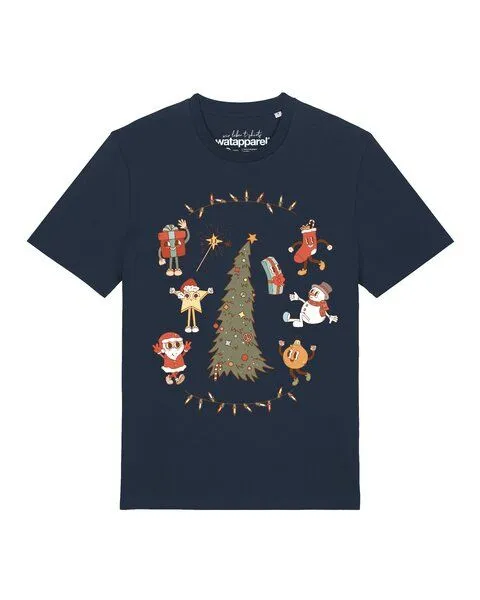 watapparel watapparel T-Shirt Unisex Christmas 2024, French navy, – Produktbild 1 von 2