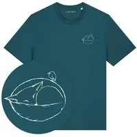 LIGARTI T-Shirt – Schlafender Fuchs – LIGARTI Tiermanufaktur, Petrol, – Produktbild 1 von 1