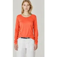 HempAge HempAge Damen Langarm-Shirt Lene Hanf/Bio-Baumwolle, Brick orange, – Produktbild 1 von 1
