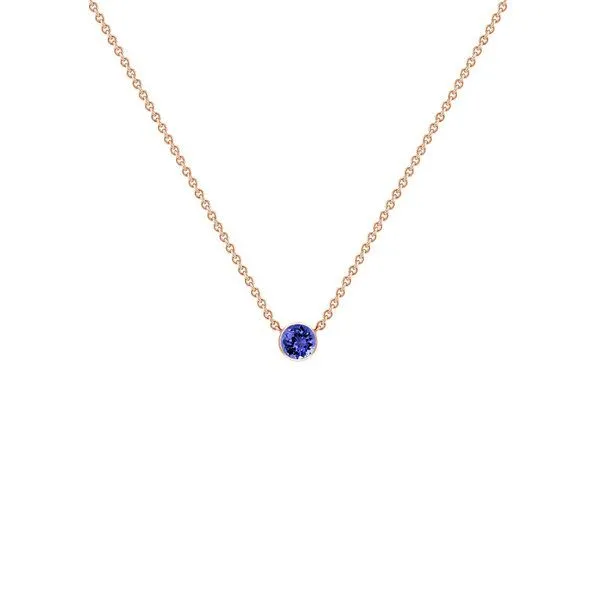 Eppi Eppi Minimalistische Kette mit einem Tansanit Glosie, Rosa, – Produktbild 1 von 4