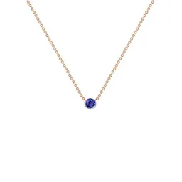 Eppi Eppi Silberne minimalistische Kette mit einem Tansanit Glosie – Produktbild 1 von 1