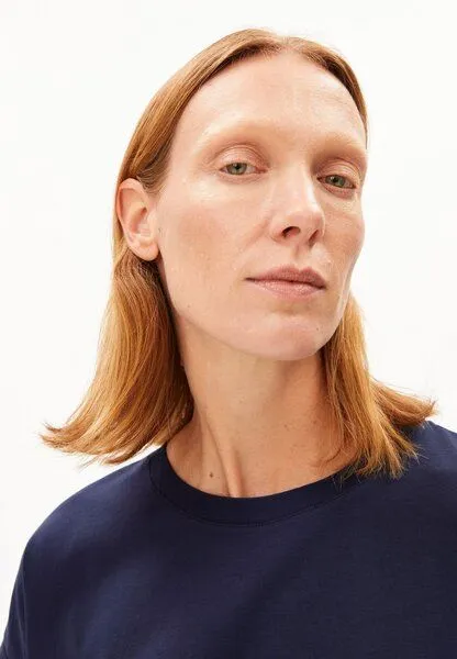 ARMEDANGELS ARMEDANGELS IDAARA Damen T-Shirt aus Bio-Baumwolle, Tinted navy, – Produktbild 3 von 4