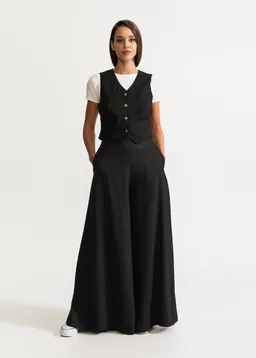 De IONESCU De IONESCU Damen vegan Hose Palazzo Leinen – Produktbild 1 von 1