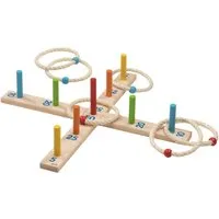 Goki goki Kinder Ringwurfspiel aus Holz, 6 Sisalringe, teilweise bunt lackier Durchmesser 49 cm – Produktbild 1 von 1