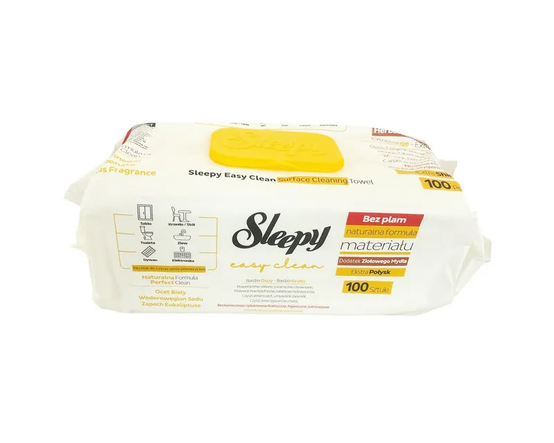 Sleepy Oberflächenreinigungstücher - Gelb (100 Tücher) Reinigungstücher, Gelb, – Produktbild 1 von 3