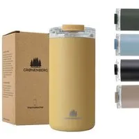 GROENENBERG GROENENBERG Thermobecher 473ml | Kaffeebecher to go 100% Auslaufsicher | Hält mind. 4 h warm, Mustard, – Produktbild 1 von 1