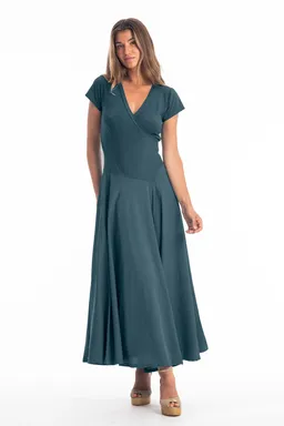 RAVENS VIEW IBIZA RAVENS VIEW IBIZA Damen vegan Kleid Veronika St Ozeanblau – Produktbild 1 von 1