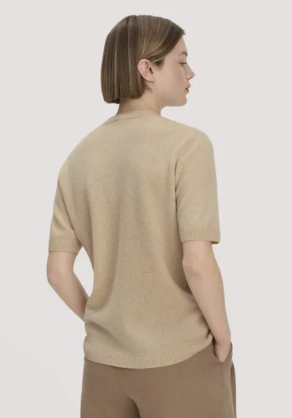 hessnatur hessnatur Pullover Relaxed aus Bio-Schurwolle mit Cashmere, Goldsand, – Produktbild 2 von 4