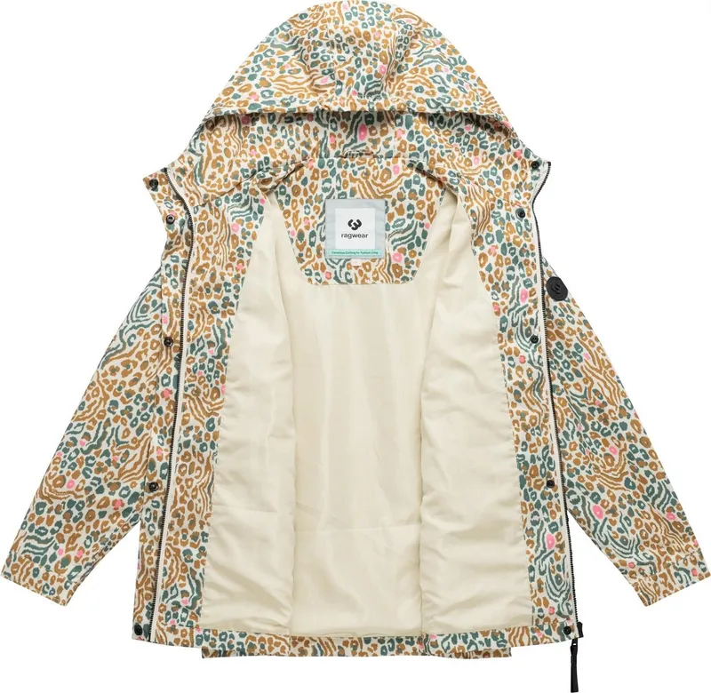 ragwear ragwear Anorak Eddens Print Übergangsjacke mit Animal-Print und Kapuze, Weiß, – Produktbild 1 von 5