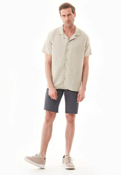 ORGANICATION ORGANICATION Regular-Fit Shorts aus Bio-Baumwolle, Asphalt, – Produktbild 1 von 4