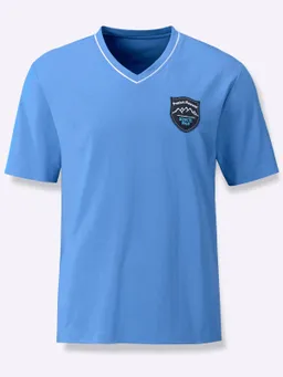 wäschepur men Schlafanzug-Shirt mittelblau – Produktbild 1 von 1