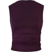 JAN N JUNE JAN 'N JUNE Damen vegan Ruffle Top Rafo Cherry Lacquer Rot – Produktbild 1 von 1
