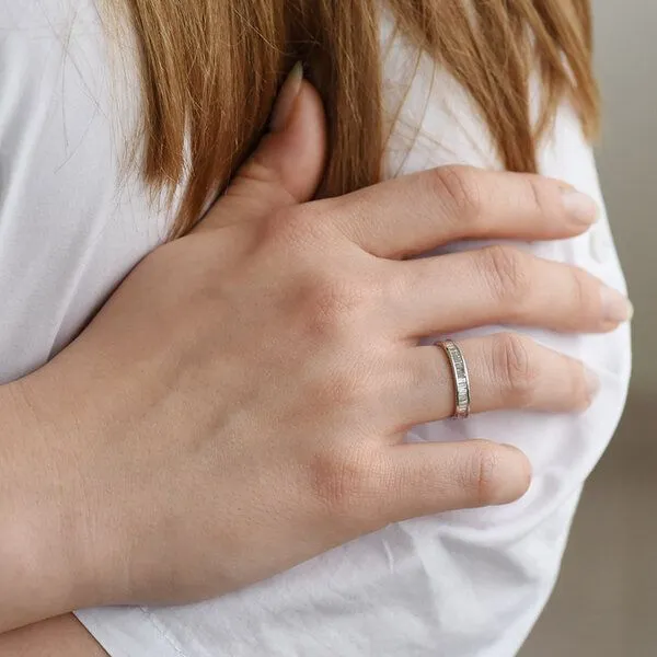 Eppi Eppi Memoryring mit Lab Grown Diamanten in Baguette-Form Pascal, Gelb, – Produktbild 2 von 3