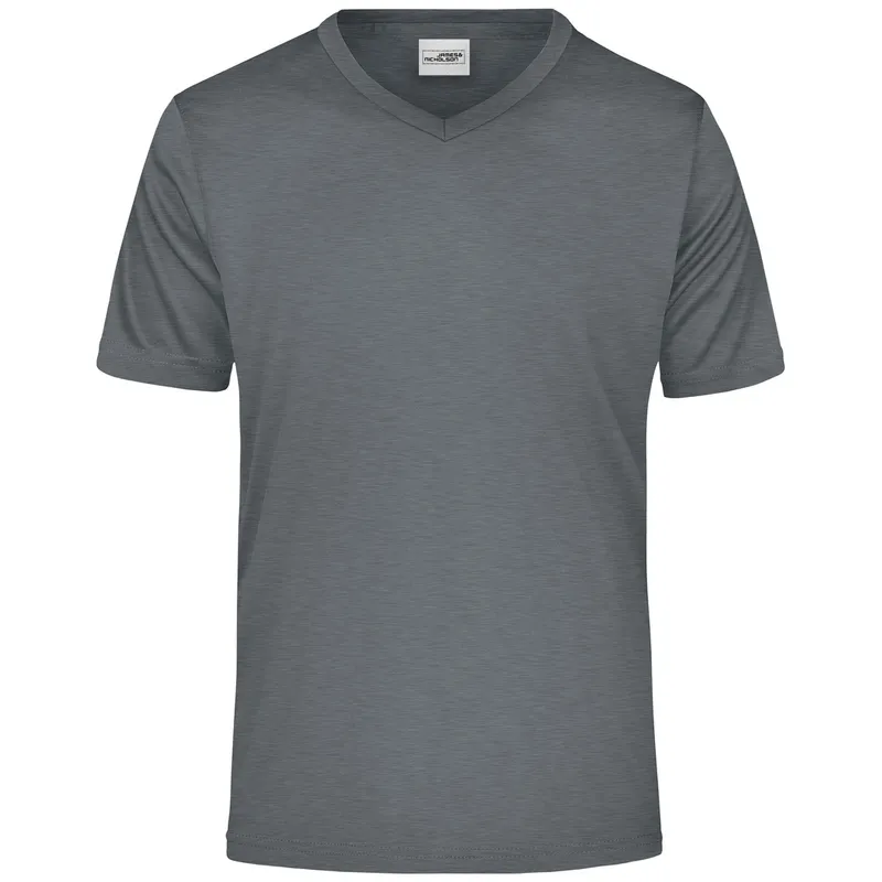 James & Nicholson James & Nicholson Herren T-Shirt Active-V JN736 Gr. M dark-melange – Produktbild 1 von 1